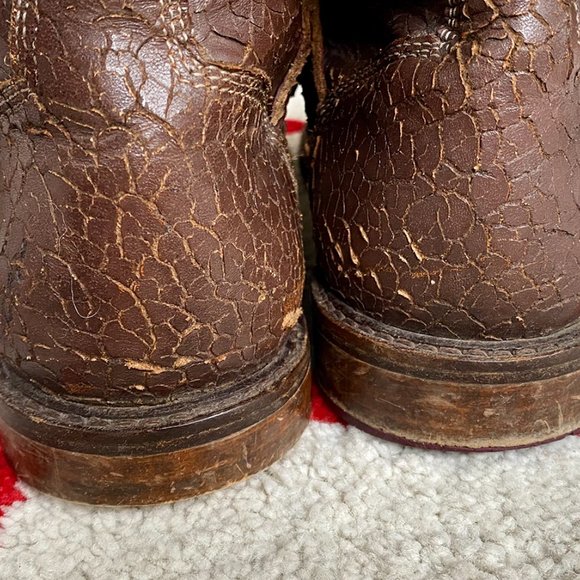 John Fluevog Brown Leather Boot with Buckle - Picture 4 of 10